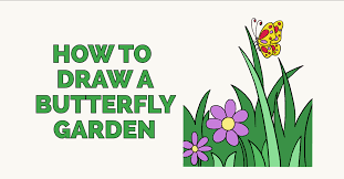How To Draw A Butterfly Garden Really Easy Drawing Tutorial Butterflies feed on the flower`s nectar. how to draw a butterfly garden really