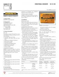 This concrete mix is designed for applications where 2 thick or more concrete is required, and is also perfect for sidewalks, ramps, steps, foundation work, or floor. Quikrete Concrete Mix 1101 Spec Data Continental Drilling