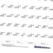 Math Worksheets Powers Of Two Division Division Worksheets Math Worksheets Math Facts Addition