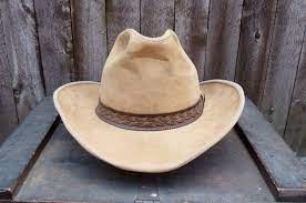 Vintage 1970s Suede Cowboy Hat 70s Tan Cowboy Hat London Fog Leather Cowboy Hat Safari Hat The Outback S Leather Cowboy Hats Cowboy Hats Safari Hat
