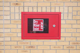Application vertical dry riser inlet cabinet for recess mounting; Dry Wet Risers M P Fire Protection