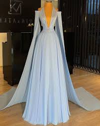 Blue Prom Dresses Long Chiffon Beaded Dubai Fashion Elegant Cheap A Line Prom Gown 2021 Robe De Soiree Prom Dresses Blue Glam Dresses Prom Dresses Long Blue