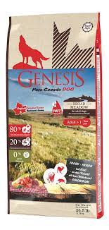 genesis pure canada broad meadow dlya vzroslyh sobak s govyadinoj myasom kosuli i dikogo kabana sobaki dikie kaban