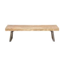 Modern Light Brown Wooden Bench 28745 The Home Depot Solid Wood Benches Metal And Wood Bench Wood Bench