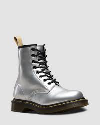 Shop black & white boots & shoes on the official dr. Vegan 1460 Metallic Chrome Dr Martens Official