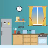 Check spelling or type a new query. Kitchen Interior With Fridge 1402279 Vector Art At Vecteezy