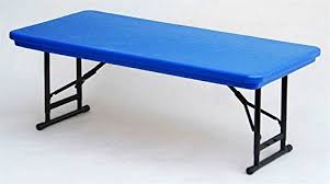 Adjustable Height Folding Table In Blue W Short Leg Blue Folding Table Adjustable Height Table Table
