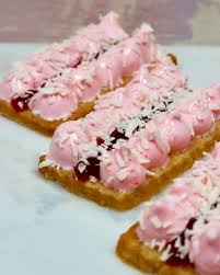 Happy christmas to all my fab customers 🎅 hope you're all enjoying your time off. James Hillery On Twitter Challenged By The Team To Make A Mikado Biscuit The Irish Version Not The Stick Ones Biscuit Base A River Of Raspberry Down The Centre Surrounded By A