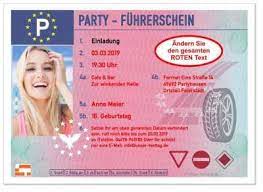 Einladungskarte Fuhrerschein Mit Foto Einladungskarten Einladungen Einladung Geburtstag