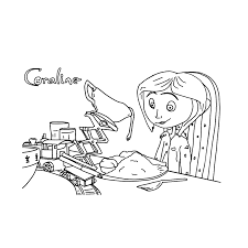 Print coloring pages by moving the cursor over an image and clicking on the printer icon in its upper right corner. Coraline Coloring Pages Books 100 Free And Printable