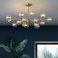Modern Sputnik Chandelier Lighting Creative Glass Ball Branch Light Fixture Bedrpom Nordic Living Room Hanging Lights Chandeliers Aliexpress