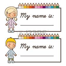 Set Of Two Back To School Name Tag Stickers For Boy And Girl Name Tag For School Preschool Name Tags Printable Name Tags