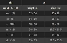 abercrombie and fitch jeans size chart best picture of