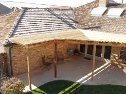 Gazebo Kits Simple Wooden Roof Top Outdoor Gazebo Ideas Design With Sloping Natural Material L Shaped Slim Some Outdoor Decor Backyard Pergola Backyard Pergola