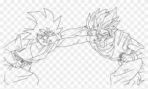Dragon ball and dragon ball z, which together were broadcast in japan from 1986 to 1996. Goku Black Rose Coloring Pages Great Clipart Silhouette Goku Vs Black Drawing Png Download 2267115 Pikpng