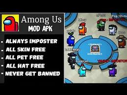 Among Us Mod 9 9 Always Impostor Wall Hack Speed Hack Unlock All Skins Pets And Hats Rainbow Skins Youtube