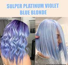 Blue shampoo is best for brassy brunette hair since brunettes are the ones who end up with unwanted copper, orange or red tones in their dyed hair. Semon Hair Coloring Set Super Platinum Violet Blue Blonde 11 68 Lazada Ph