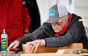 Find the perfect habitat for humanity 2005 jimmy carter work project stock photos and editorial news pictures from getty images. Bruised Jimmy Carter Expertly Wields Drill While Building Habitat For Humanity Home After His Fall Daily Mail Online