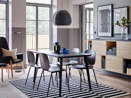 In terms of design, this dining table is as plain as it gets, which isn't a bad thing. Dining Room Inspiration Ikea Dining Room Black Dining Room Ikea Dining