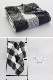 Black And White Crochet Baby Blanket Pattern Farmhouse Gingham Blanket Crochet Pattern By Yarn Blossom Boutique Crochet Blanket Patterns Crochet For Beginners Blanket Plaid Crochet