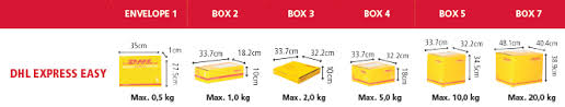 Up to 120 x 60 x 60 cm. Rate Dhl Express