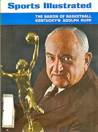 1966 SPORTS ILLUSTRATED KENTUCKY'S ADOLPH RUPP COVER PAT RILEY JUMPER MARCH  7