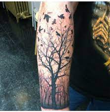 People who have tattoos always have a story behind every chosen tattoo design. Creepy Tree Tattoo Silhouette Tattoos Friend Tattoos Small Tree Silhouette Tattoo