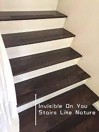 Stair runners are pieces of carpet that run down your stairs but don't cover the full width of each stair. 14 Pack 6 X 24 Non Slip Clear Adhesive Stair Treads Translucent Safety Stair Traction Hardwood Treads Pvc Free Anti Slip Cle Stairs Wood Stairs Wooden Stairs