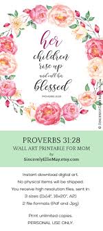 Birthday Blessings For Mom Proverbs 31 28 Mom S Birthday Wall Art You Print Etsy Birthday Blessings Christian Birthday Scripture Birthday Blessings