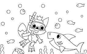 Coloring pages baby sharking page fresh pinkfong amp pages. Baby Sharks Coloring Pages Printable