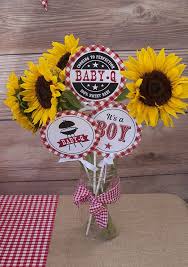 Baby Q Centerpieces Red Bbq Baby Shower Centerpiece Couples Etsy Bbq Baby Shower Decorations Barbecue Baby Shower Summer Baby Shower