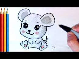 How To Draw Cute Mouse (Simple!) - Step By Step Tutorial - Youtube