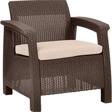 Keter 214769 Corfu All Weather Armchair Outdoor Patio Garden Furniture Brown Walmart Com Lounge Chair Outdoor Patio Furniture Cushions Contemporary Outdoor Lounge Chairs