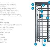 TRIUMPH Full Height Industrial Turnstile Single (3, 4 and 5-Arm)