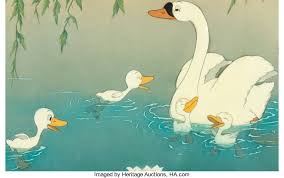 The Ugly Duckling Mother And Babies Production Cel Courvoisier Lot 95267 Heritage Auctions One of the little birds is perceived by the other birds and animals on the farm as a homely little creature and suffers much verbal and physical abuse from them. heritage auctions