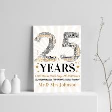 We offer surprise gifts for husband on 1st wedding to 10th or 25th wedding anniversary perfect 25th anniversary gift for husband on your silver anniversary celebration. Personalised 25th Wedding Anniversary Word Art Gift For Husband