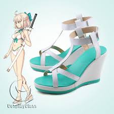 Fate Grand Order Okita Souji Cosplay Shoes - CosplayClass