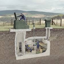 Cutaway Illustration Showing The Interior Of A Typical Royal Observer Corps Underground Nuclear Monitoring Post Or Underground Shelter Survival Shelter Bunker