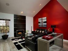There is nothing to be alarmed about this. Modern Living Room With Red Accent Wall Hgtv