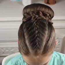 Braided Bun Braided Hairmakeupvideos Competition Hair Kids Braided Hairstyles Girls Hairstyles Braids