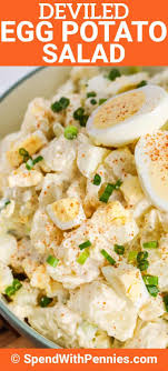 This Deviled Egg Potato Salad Is Made With Hard Boiled Eggs And Yellow Potatoes It Is In 2020 Egg Salad Recipe Easy Deviled Egg Potato Salad Best Potato Salad Recipe