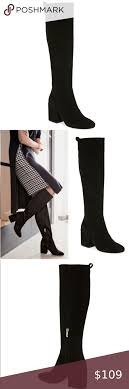 Nwob Sam Edelman Thora Suede Riding Boots Boots Suede Block Heels Edelman