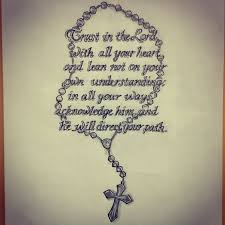 The biblical version of the cross. Bible Quotes Tattoos Tumblr Bible Quote With Rosary Cross Tattoo Design By Ranz Dogtrainingobedienceschool Com