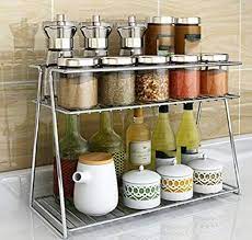 What are kitchen storage containers? Flyngo Stainless Steel Multipurpose Stand For Kitchen Storage Organizer Racks Shelves For Containers Cutlery And Utensils Amazon In Home Kitchen