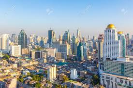 Floating market, erawan waterfalls, tiger temple, kanchanaburi elephant. Bangkok City Skyline Aerial View At Day Time And Skyscrapers Stock Photo Picture And Royalty Free Image Image 87387871
