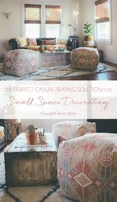In your traditional living room, you might have a sofa, loveseat, maybe a chair or two, and a coffee table. The Perfect Casual Seating Solution For Small Space Decorating Alice Wingerden