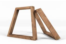 Tischkufen Aus Holz Schrag 2er Set Tischbeine Holz Harz Mobel Tisch
