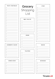 Free printable grocery list pdf. 40 Printable Grocery List Templates Shopping List á… Templatelab