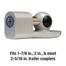 Prevent the theft of your 2 in. Master Lock 377ka Trailer Hitch Lock Fits 1 7 8 In 2 In And Most 2 5 16 In Trailer Couplers Walmart Com Walmart Com