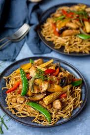 A Quick Chicken And Vegetable Stir Fry With Sweet And Spicy Asian Noodles Ready In 20 Minutes A Totally De Spicy Asian Noodles Recipes Chicken And Vegetables